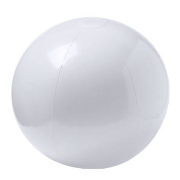 Opblaasbare strandbal extra groot plastic wit 40 cm - Strandballen