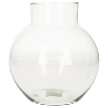 Hakbijl bol vaas/terrarium - D19 x H20 cm - transparant glas - Vazen