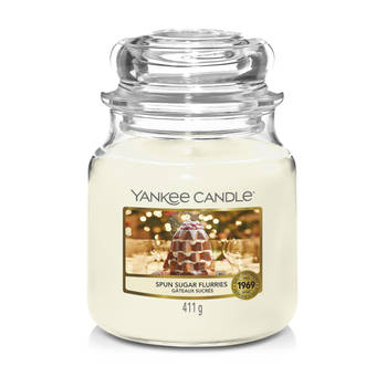 Yankee Candle Geurkaars Medium Spun Sugar Flurries - 13 cm / ø 11 cm