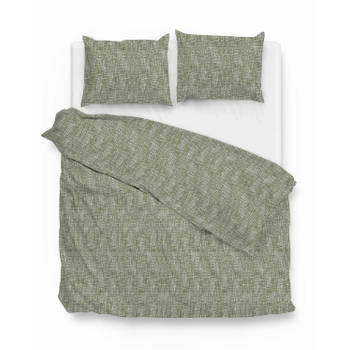 Zo Home Dekbedovertrek Flanel Blitz - kalamata groen 200x200/220cm