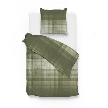 Zo Home Dekbedovertrek Flanel Marley - kalamata groen 140x200/220cm