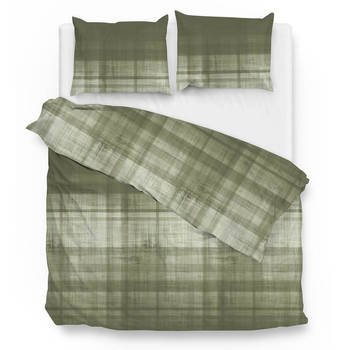 Zo Home Dekbedovertrek Flanel Marley - kalamata groen 240x200/220cm