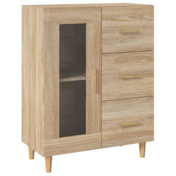 vidaXL Dressoir 69,5x34x90 cm bewerkt hout sonoma eikenkleurig