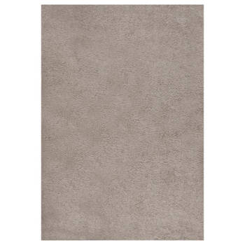 vidaXL Vloerkleed shaggy hoogpolig 160x230 cm beige