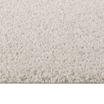 The Living Store Shaggy Vloerkleed - 80 x 150 cm - Crème - 100% PP