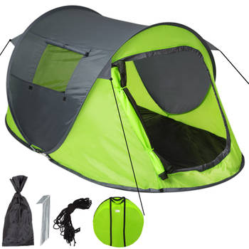 tectake - Pop-up tent waterdicht groen / grijs - 401675