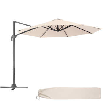 tectake - parasol Daria beige - 403133 - met beschermhoes