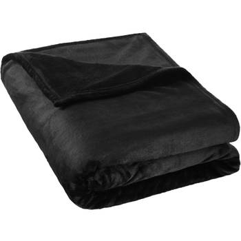 tectake® - Super zachte deken zwart 220 x 240cm - 400947