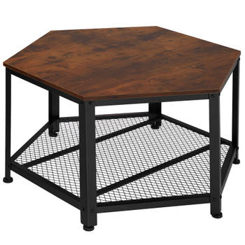 tectake - Salontafel Norwich industrial dark sidetable bijzettafel - 404225