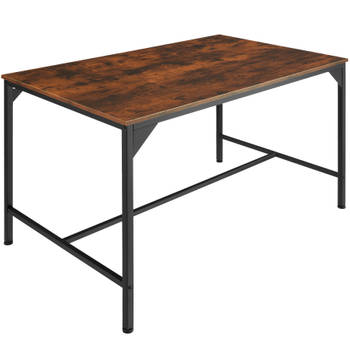 tectake - Eettafel Belfast industrieel donkerbruin - 120 x 75 x 75 cm - 404344