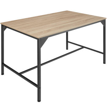 tectake - Eettafel Belfast industrieel lichtbruin - 120 x 75 x 75 cm - 404345