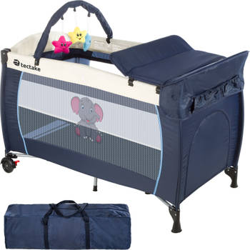 tectake reisbed babybed campingbed reisbedje Dodo blauw - 402201 - 132x75x104cm incl. draagtas