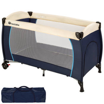 tectake - kinder reisbed babybed - blauw - 402416 - 126x65x80 cm met draagtas