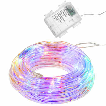 Kerstverlichting Lichtslang 5 m Batterij 50 LED Multicolor