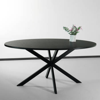 Eettafel ovaal 160cm Rato zwart ovale tafel x