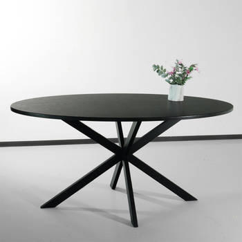 Eettafel ovaal 160cm Rato zwart ovale tafel