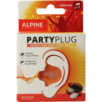 Alpine PartyPlug - Muziek Oordoppen - Transparant - SNR 19 dB - 1 paar