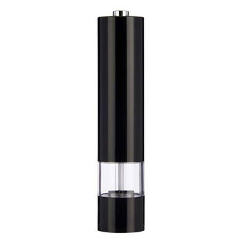 Kinvara Elektrische zout/pepermolen LED kunststof zwart 23 cm - Peper en zoutstel