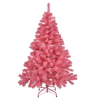 Kunst kerstboom - roze - met anti-slip - 261 takken - 120 cm - Kunstkerstboom