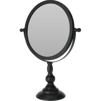 Make-up spiegel/scheerspiegel op voet 25 x 10 x 33 cm zwart - Make-up spiegeltjes