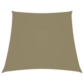 vidaXL Zonnescherm trapezium 4/5x4 m oxford stof beige