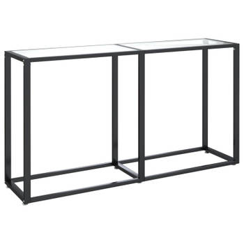 vidaXL Wandtafel 140x35x75,5 cm gehard glas transparant