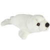 Pluche knuffel dieren Witte zeehond pup van 15 cm - Knuffel zeedieren