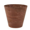 Plantenpot/bloempot in een natuursteen look Dia 27 cm en Hoogte 24 cm dark terra cotta - Plantenpotten