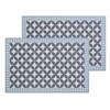 Set van 4x stuks rechthoekige placemats mozaiek grijs vinyl 45 x 30 cm - Placemats