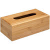 5Five tissuebox/tissuedoos - bamboe/hout - 25 x 13 x 9 cm - lichtbruin - universeel - zakdoek doos - Tissuehouders