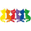 Regenboog verjaardagsslinger katten/poezen 3 meter - Feestslingers