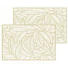 Set van 4x stuks placemats Jungle goud PVC 45 x 30 cm - Placemats