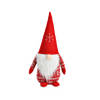 Pluche gnome/dwerg - kerstman pop/knuffel - rood - 16 x 20 x 40 cm - Kerstman pop