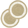 Set van 6x stuks placemats zeegras naturel 38 cm - Placemats