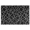 Rechthoekige placemat grafische print zwart texaline 45 x 30 cm - Placemats