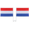 Nederland/Holland autovlaggen setje van 2 stuks 30 x 45 cm - Feestdecoratievoorwerp