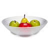 Grote fruitschaal Cristas Allure van bewerkt glas rond 30.5 cm - Fruitschalen