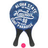 Houten beachball set met Hawaii print - Beachballsets