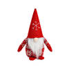 Pluche gnome/dwerg decoratie pop/knuffel rood 20 cm - Kerstman pop