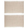 Set van 4x stuks placemats uni lichtbruin jute 45 x 30 cm - Placemats