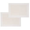 Set van 4x stuks placemats wit/ivoor texaline 50 x 35 cm - Placemats