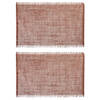 Set van 6x stuks placemats uni terra bruin jute 45 x 30 cm - Placemats