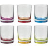 Set van 6x stuks tumbler glazen Colori 300 ml van glas - Drinkglazen