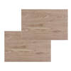 Set van 6x stuks placemats hout print dennen PVC 45 x 30 cm - Placemats