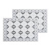 Set van 4x stuks placemats mozaiek grijs vinyl 45 x 30 cm - Placemats