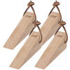 Set van 4x stuks deurstoppers/deurwiggen 12 cm hout - Deurstoppers