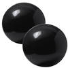 2x stuks opblaasbare strandballen extra groot plastic zwart 40 cm - Strandballen