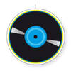 Seventies eighties disco thema LP/vinylplaat decoratie blauw 28 cm - Hangdecoratie