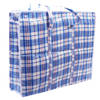 Wastas/boodschappentas/opbergtas blauw print 100 x 70 x 30 cm - Shoppers
