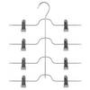 Metalen kledinghanger met clips voor 4 broeken 32 x 38 cm - Kledinghangers